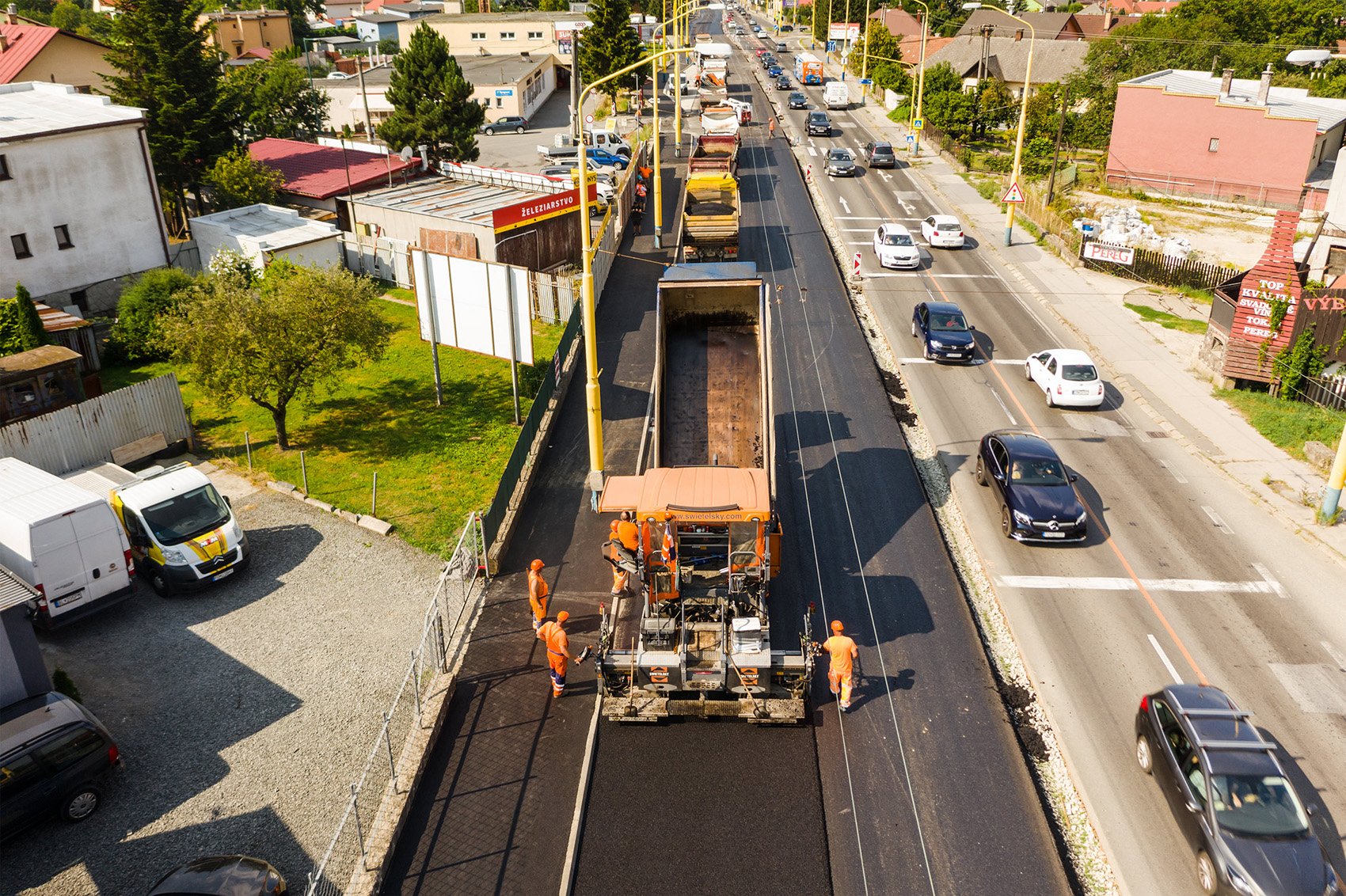Výstavba ciest, Prešov-Lipníky - Road and bridge construction