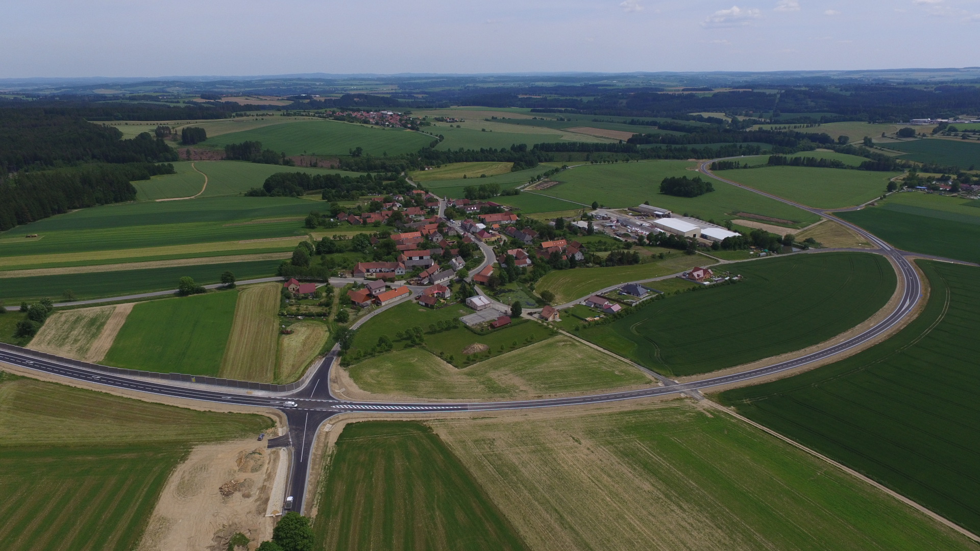 Silnice II/128 – stavba obchvatu Salačovy Lhoty - Road and bridge construction