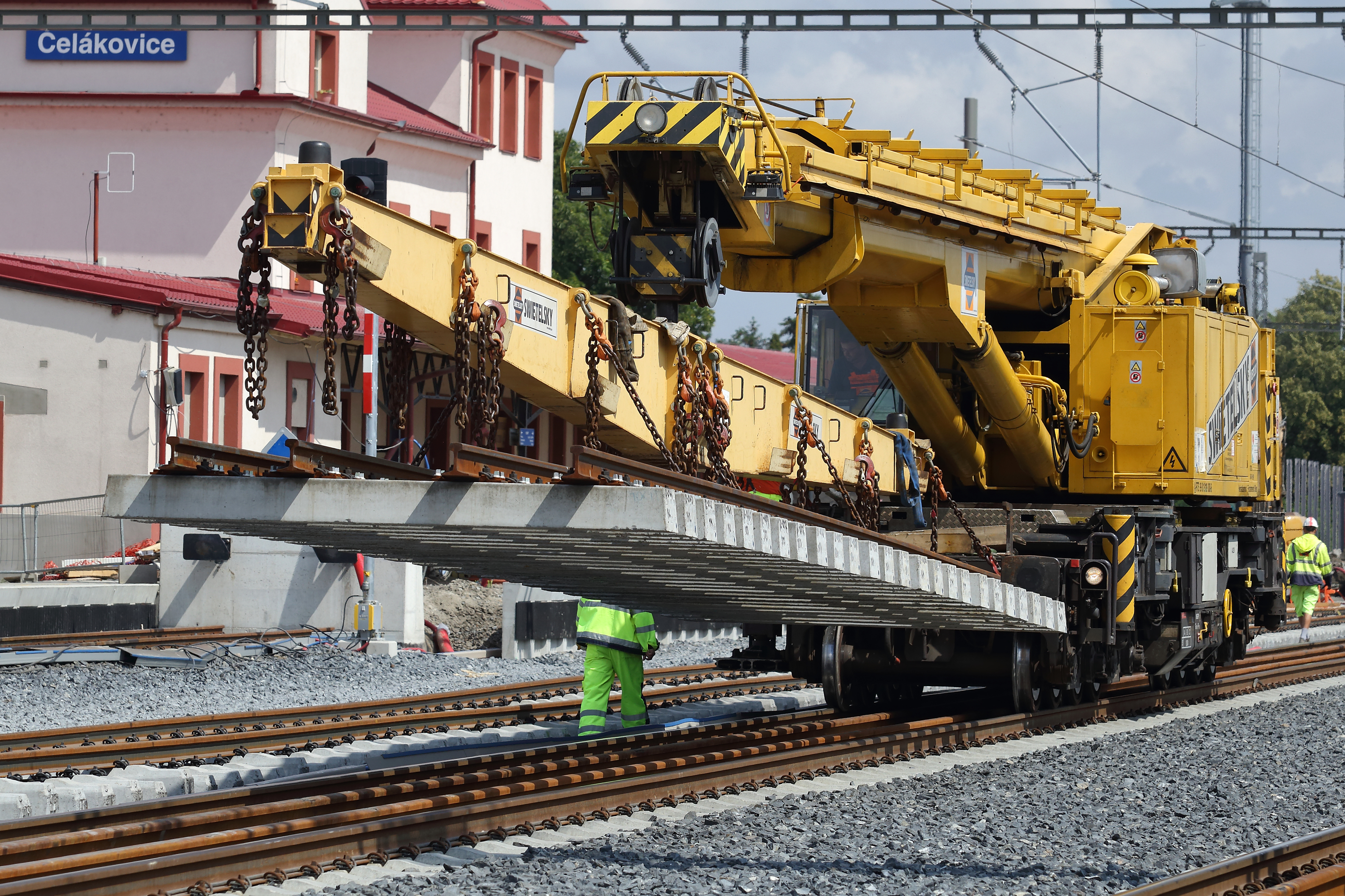 Optimalizace trati Lysá nad Labem – Praha Vysočany, 2. stavba / I. část žel. stanice Čelákovice  - Railway construction