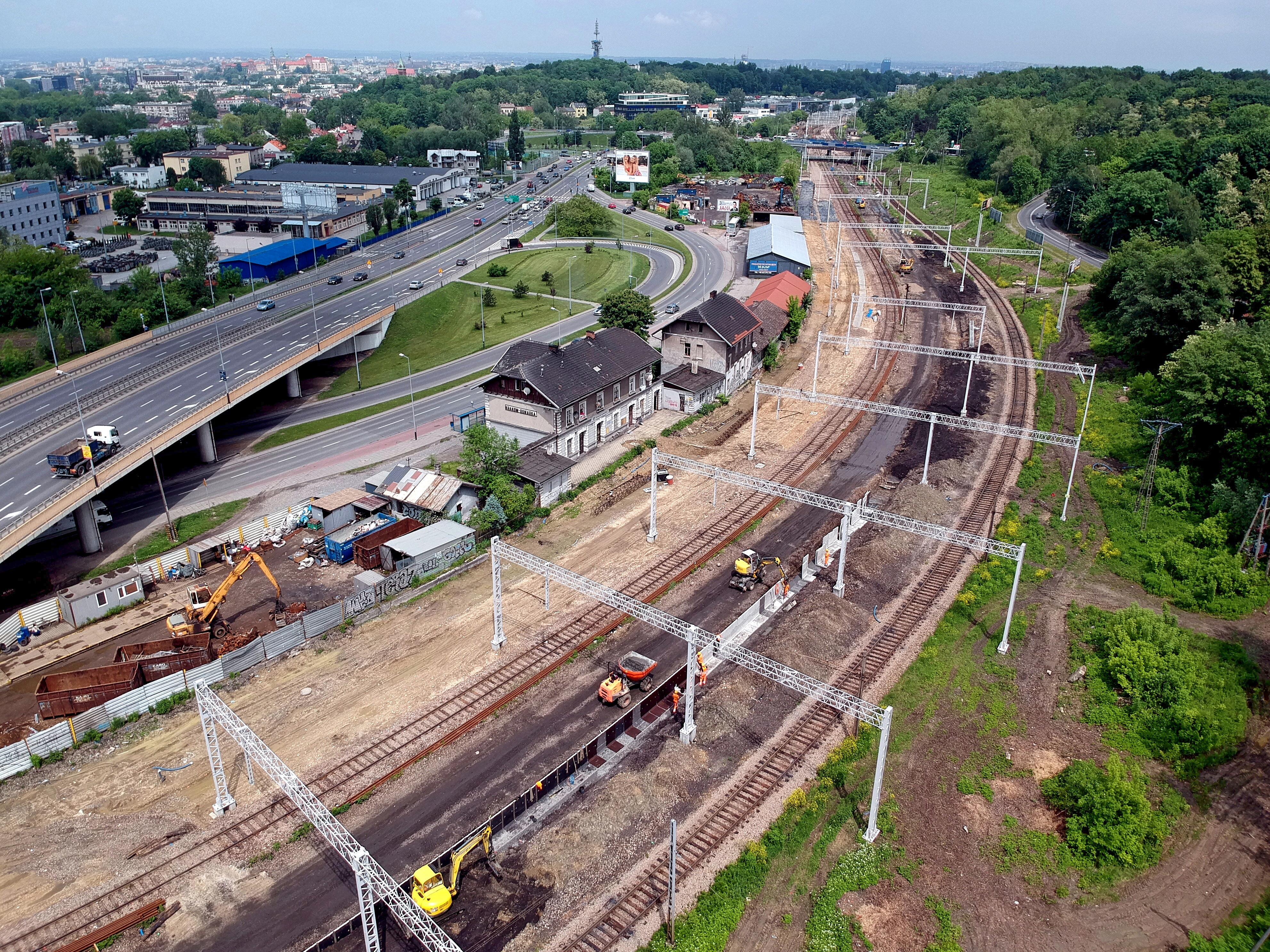 Linia 94 – Odcinek Kraków Bonarka – Podbory Skawińskie - Railway construction
