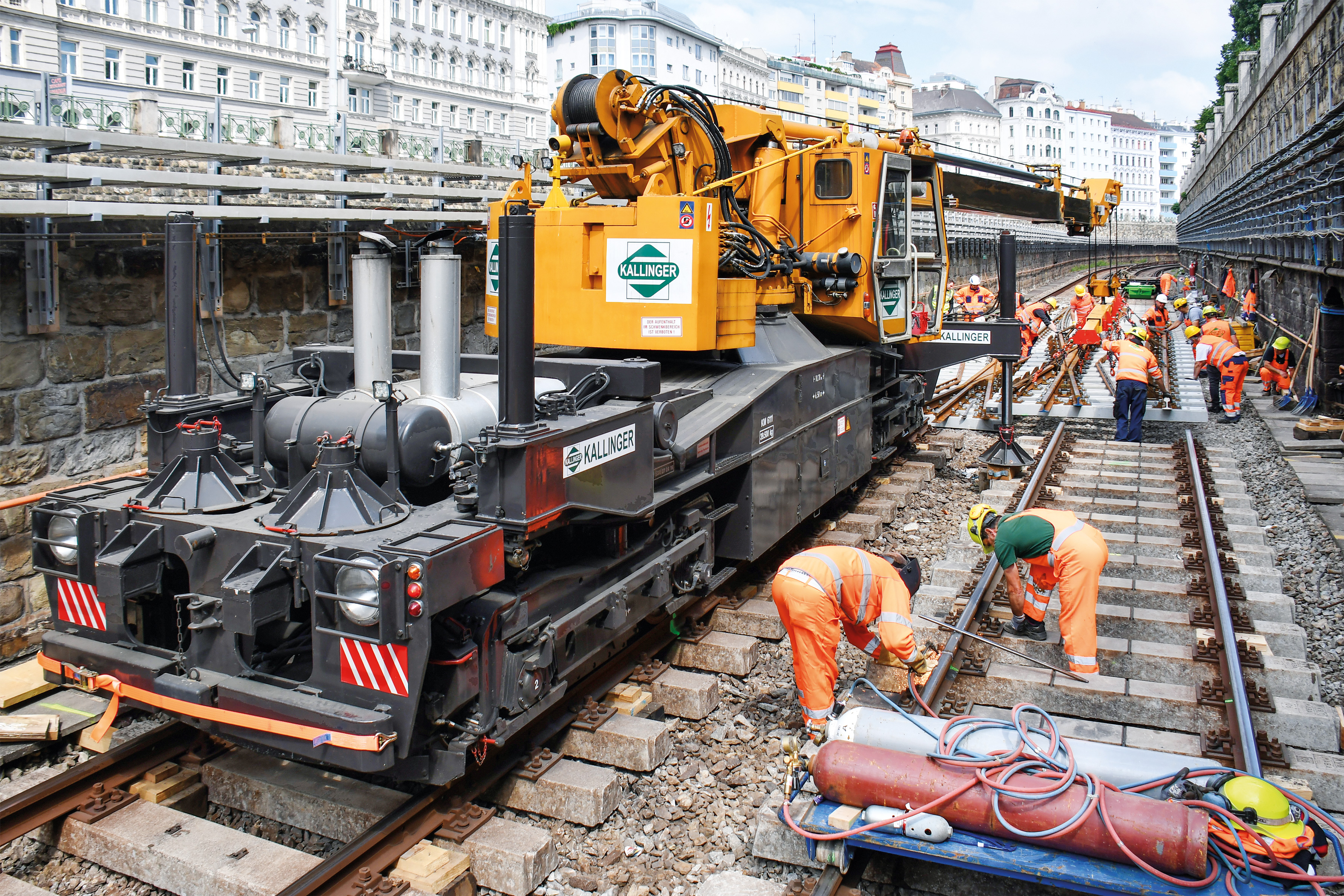 Gleisarbeiten, Wien - Railway construction