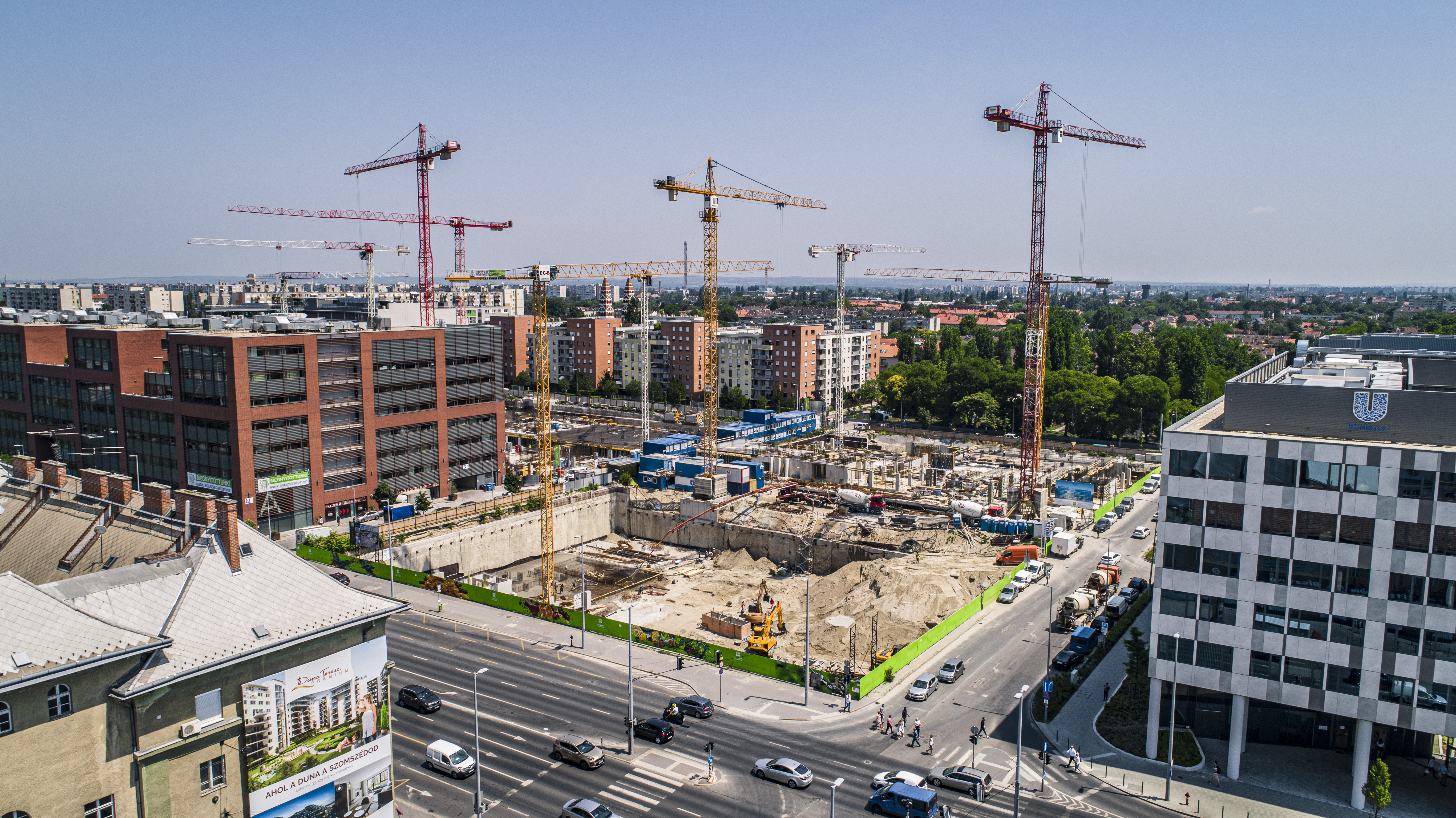 Váci Greens 'E', 'F' mélyalapozási munkái  - Civil engineering