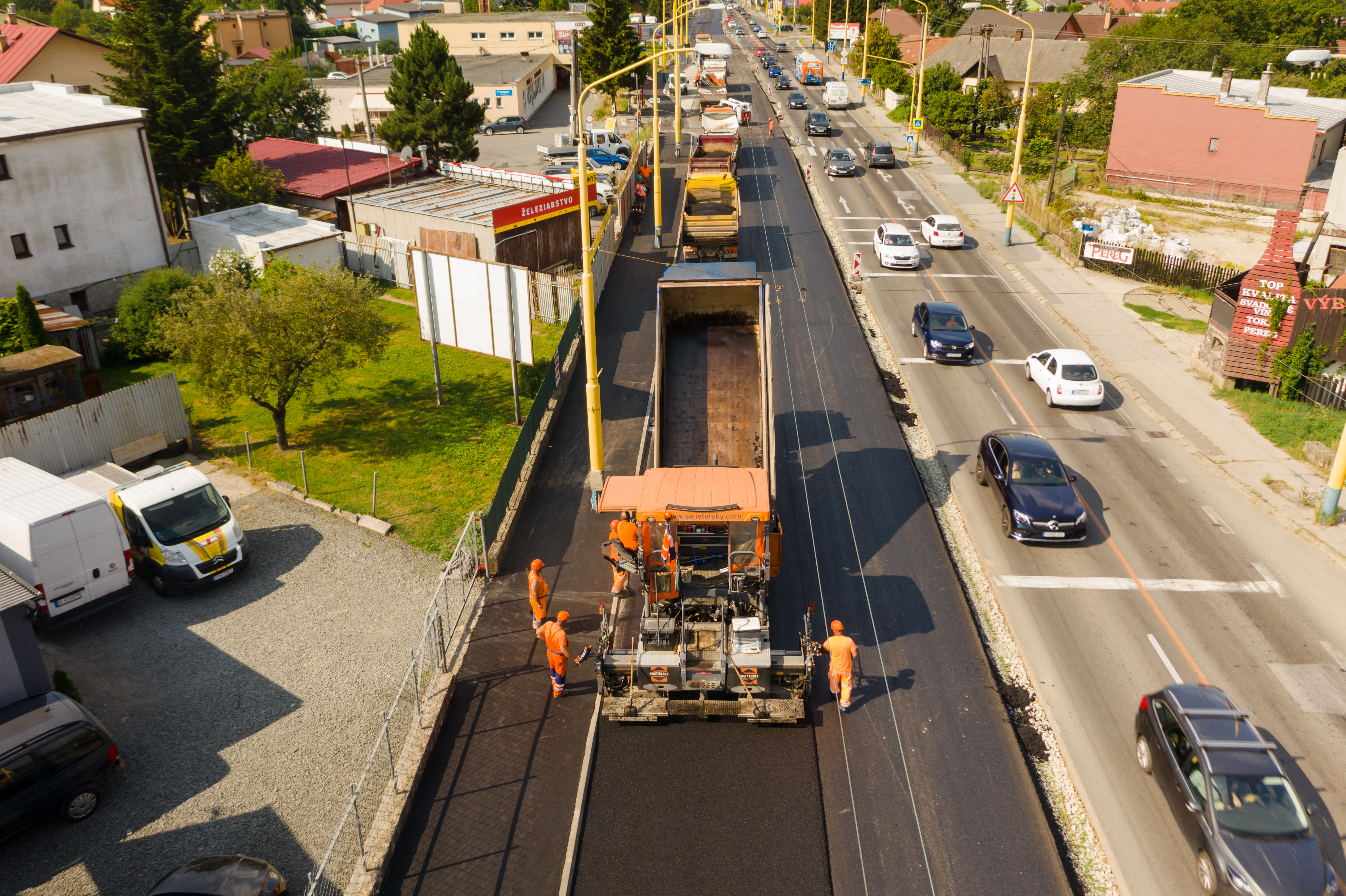 Rekonštrukcia cesty v Prešove - Road and bridge construction