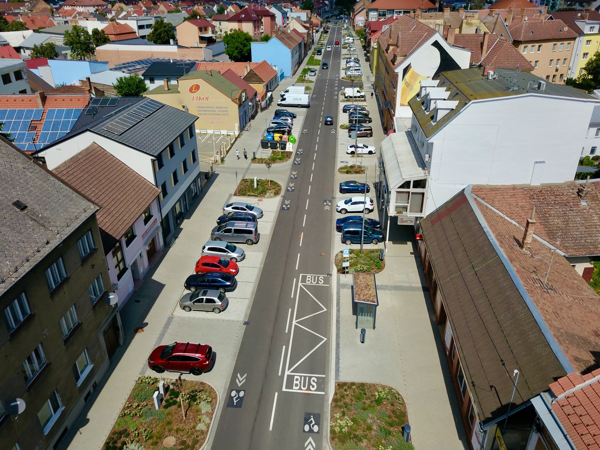 Hodonín – stavební úpravy ul. Měšťanská - Road and bridge construction