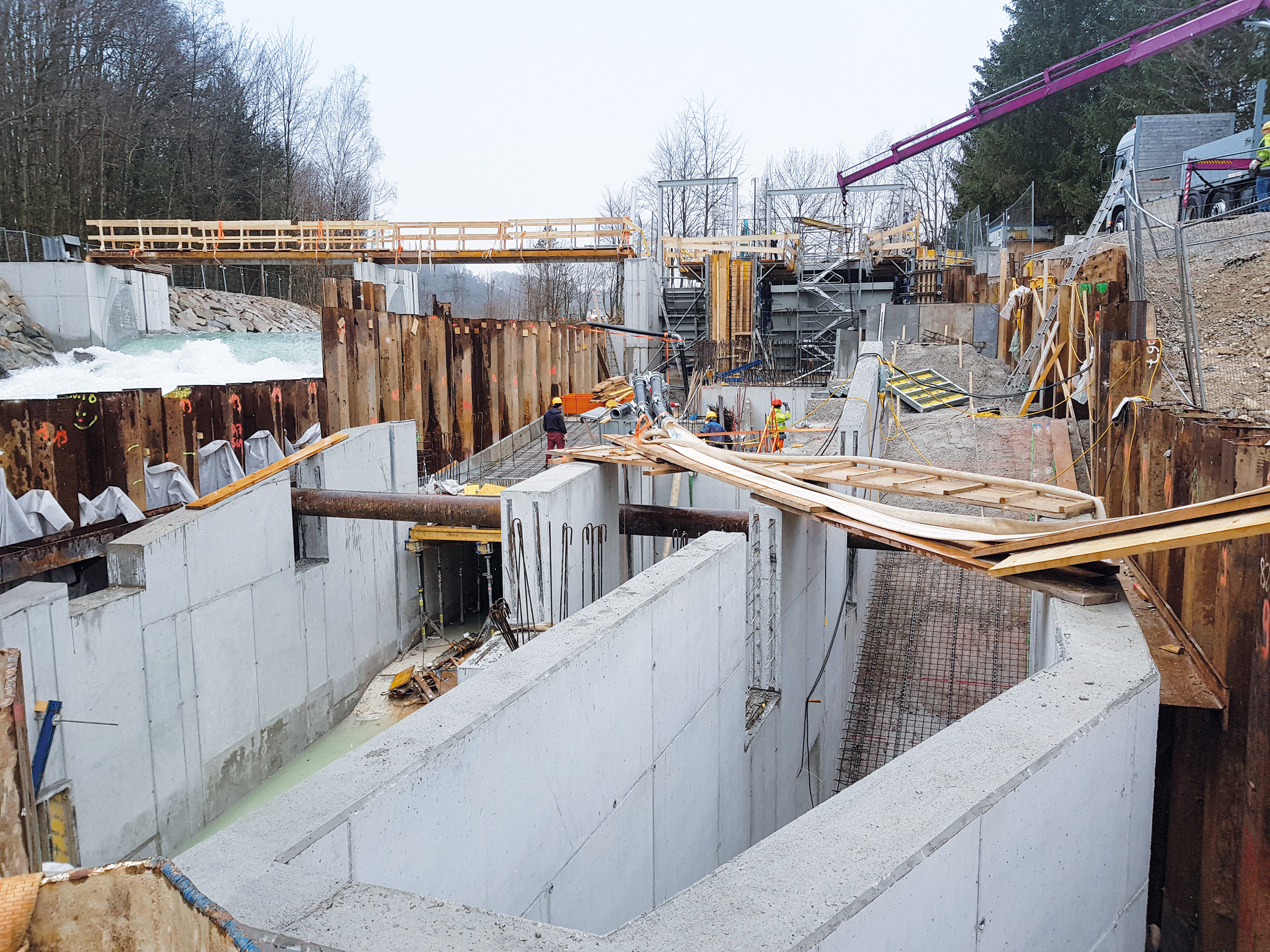 Wasserkraftwerk, Vöcklabruck - Civil engineering