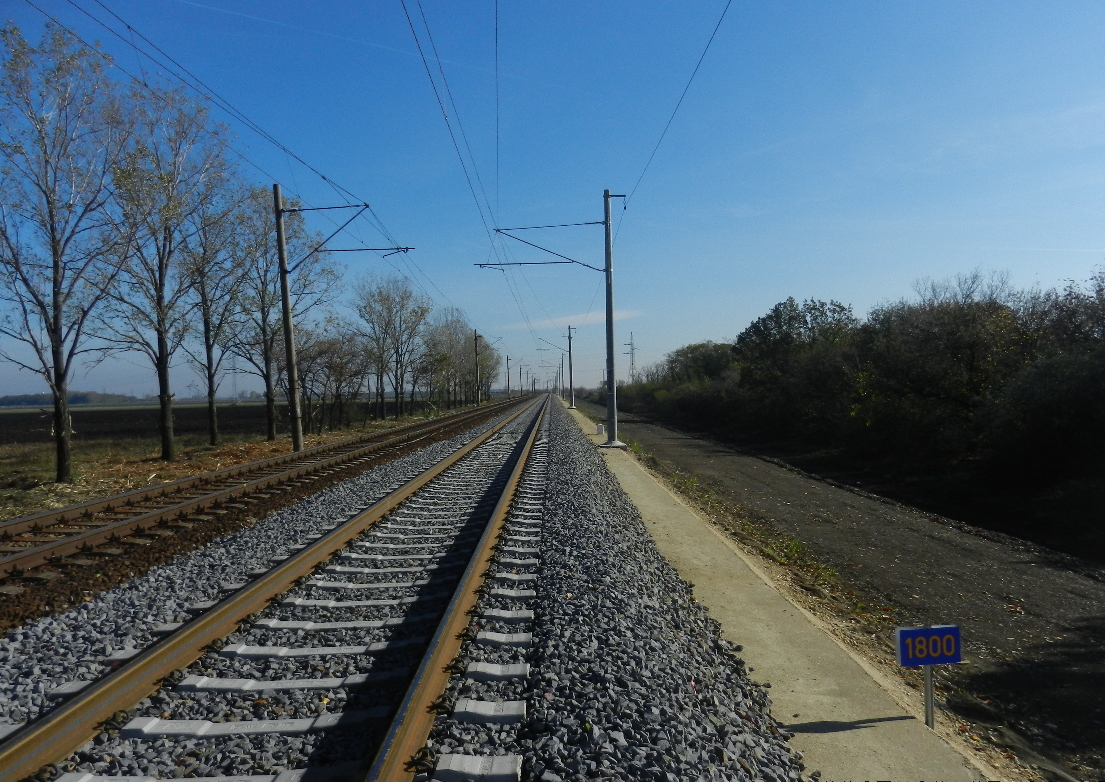 Püspökladány-Ebes vasútvonal fejlesztése - Railway construction