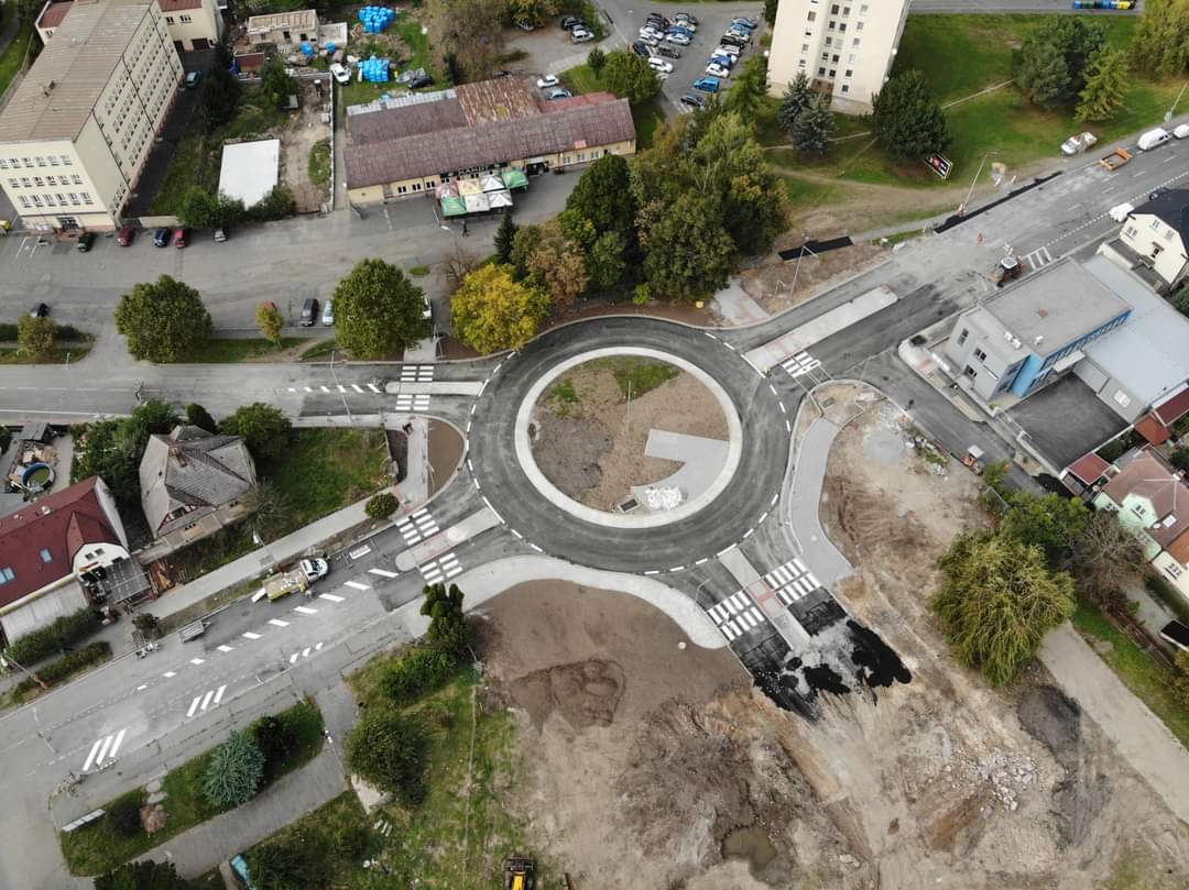 Kutná Hora – výstavba okružní křižovatky - Road and bridge construction