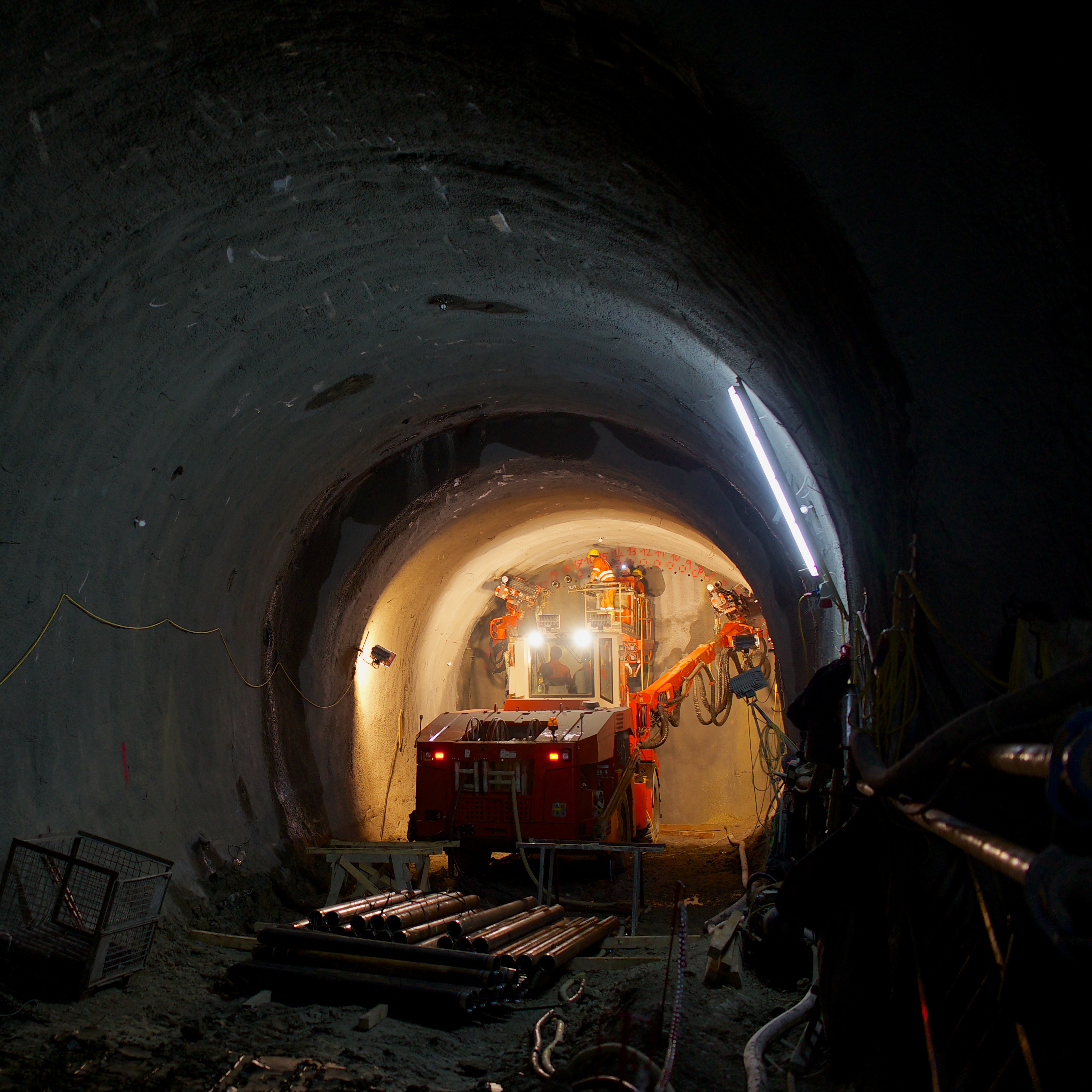 U-Bahn Wien - Baulos U1-8 Alaudagasse - Tunnel construction