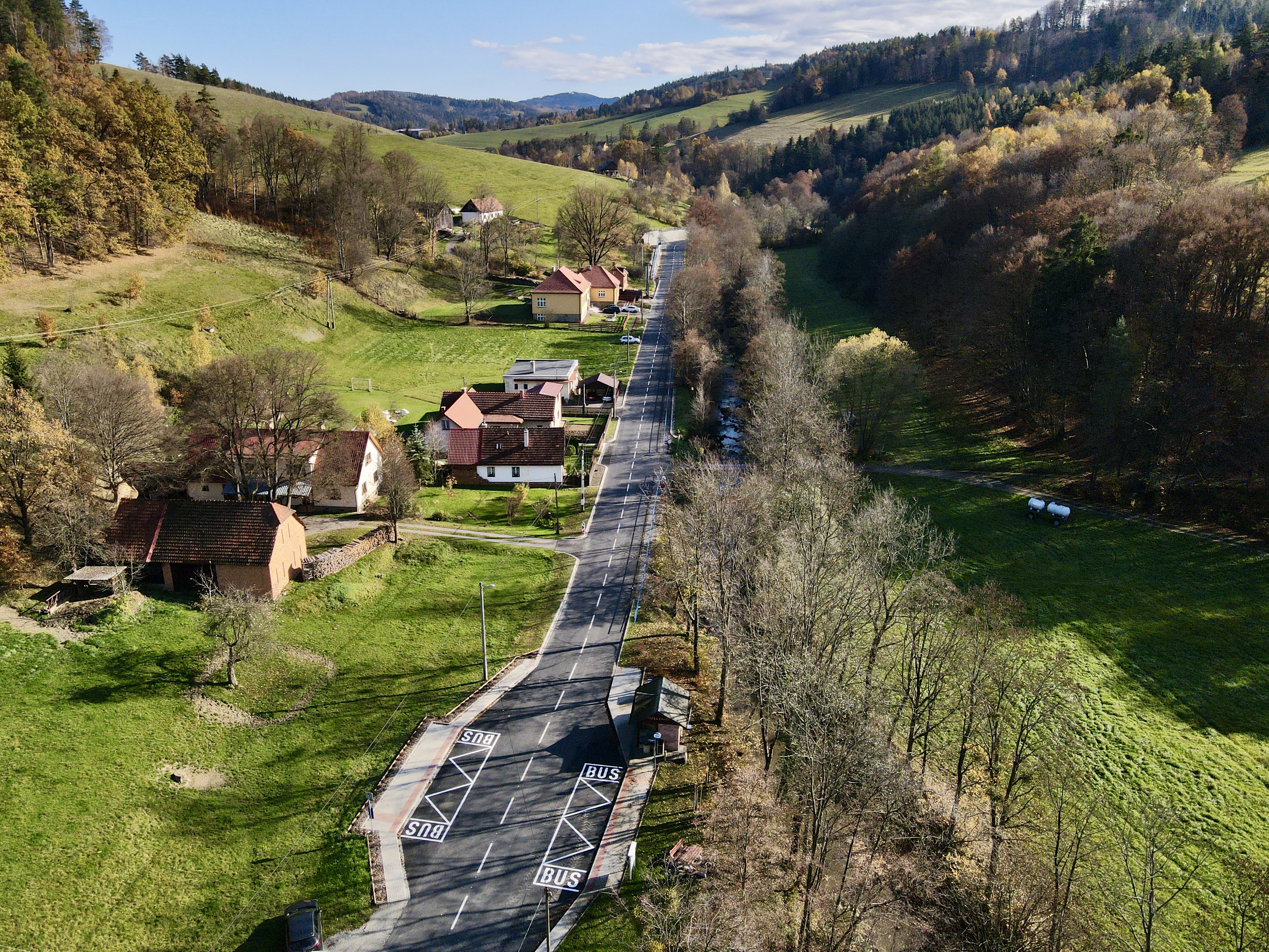 III/05726 – rekonstrukce úseku Velká Lhota – Valašská Bystřice - Road and bridge construction