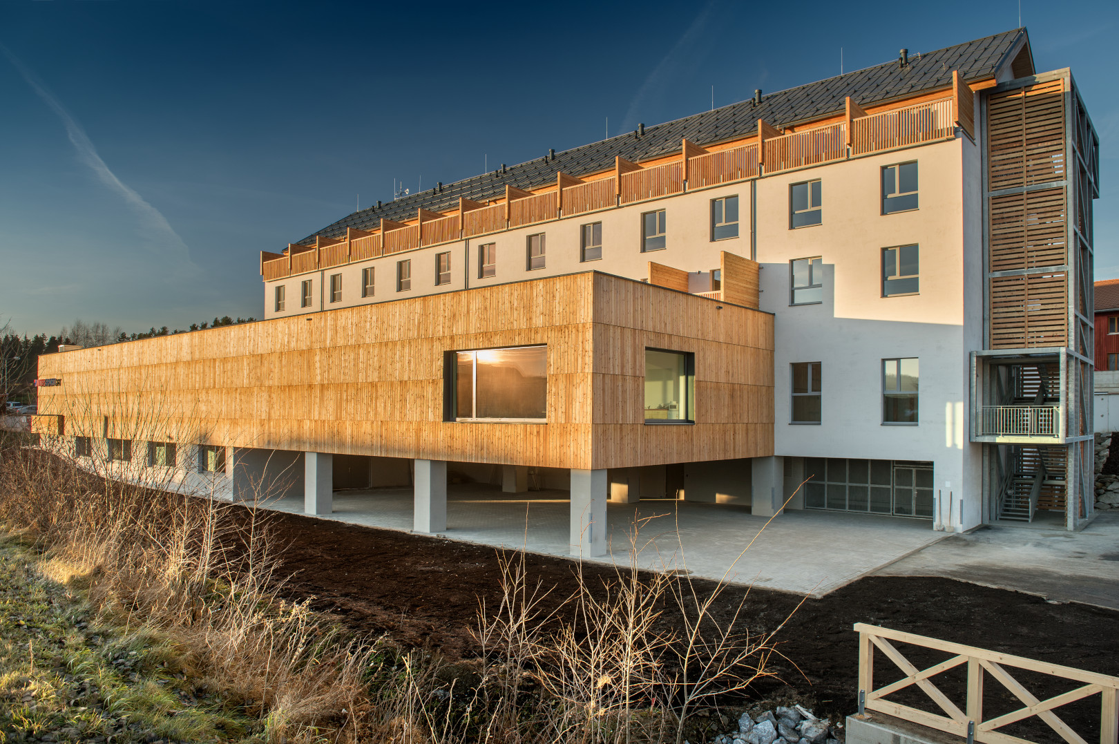 Lipno nad Vltavou – Hotel Element a Chata Lanovka  - Building construction