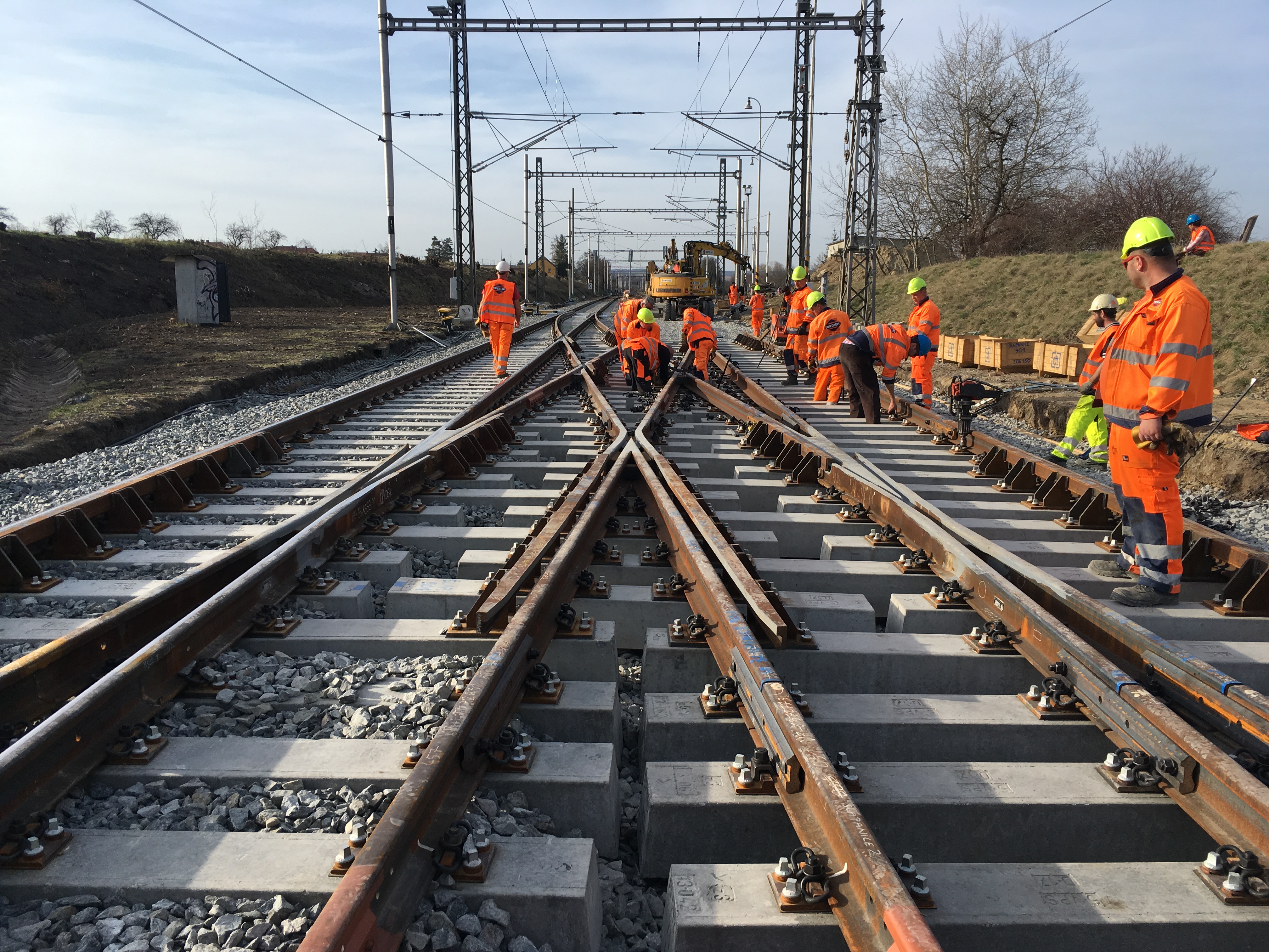 Zvýšení traťové rychlosti v úseku Brno-Slatina – Blažovice  - Railway construction