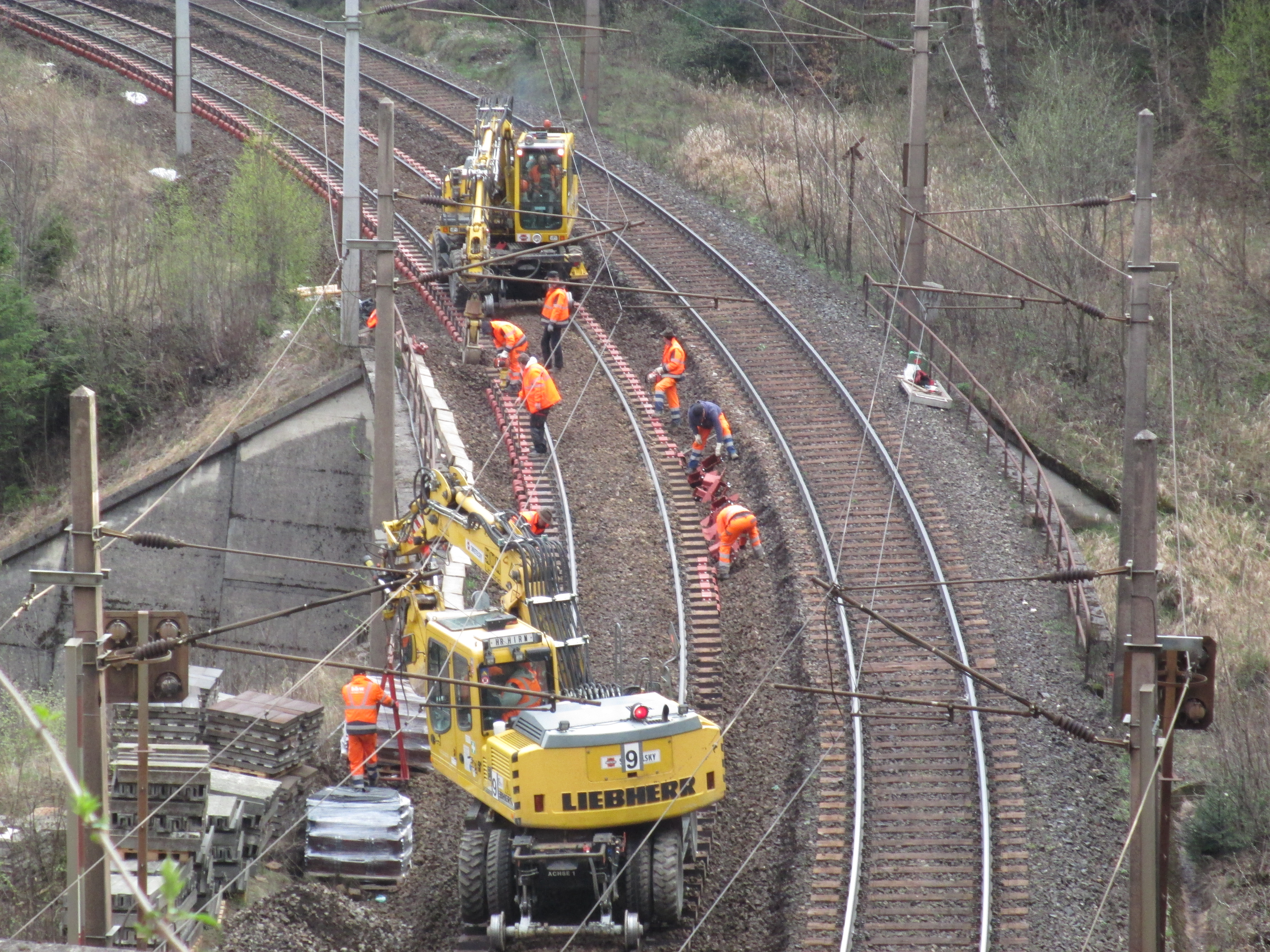 Gleisneulage Semmering - Railway construction