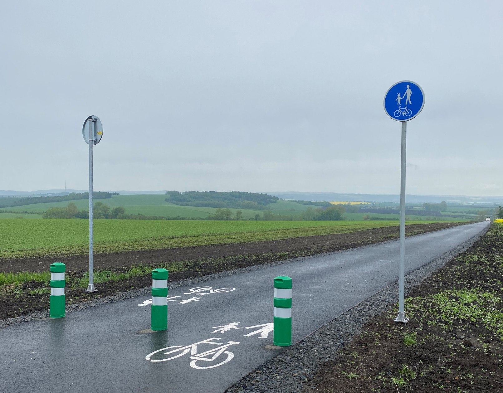 Klenovice na Hané – výstavba cyklostezky - Road and bridge construction