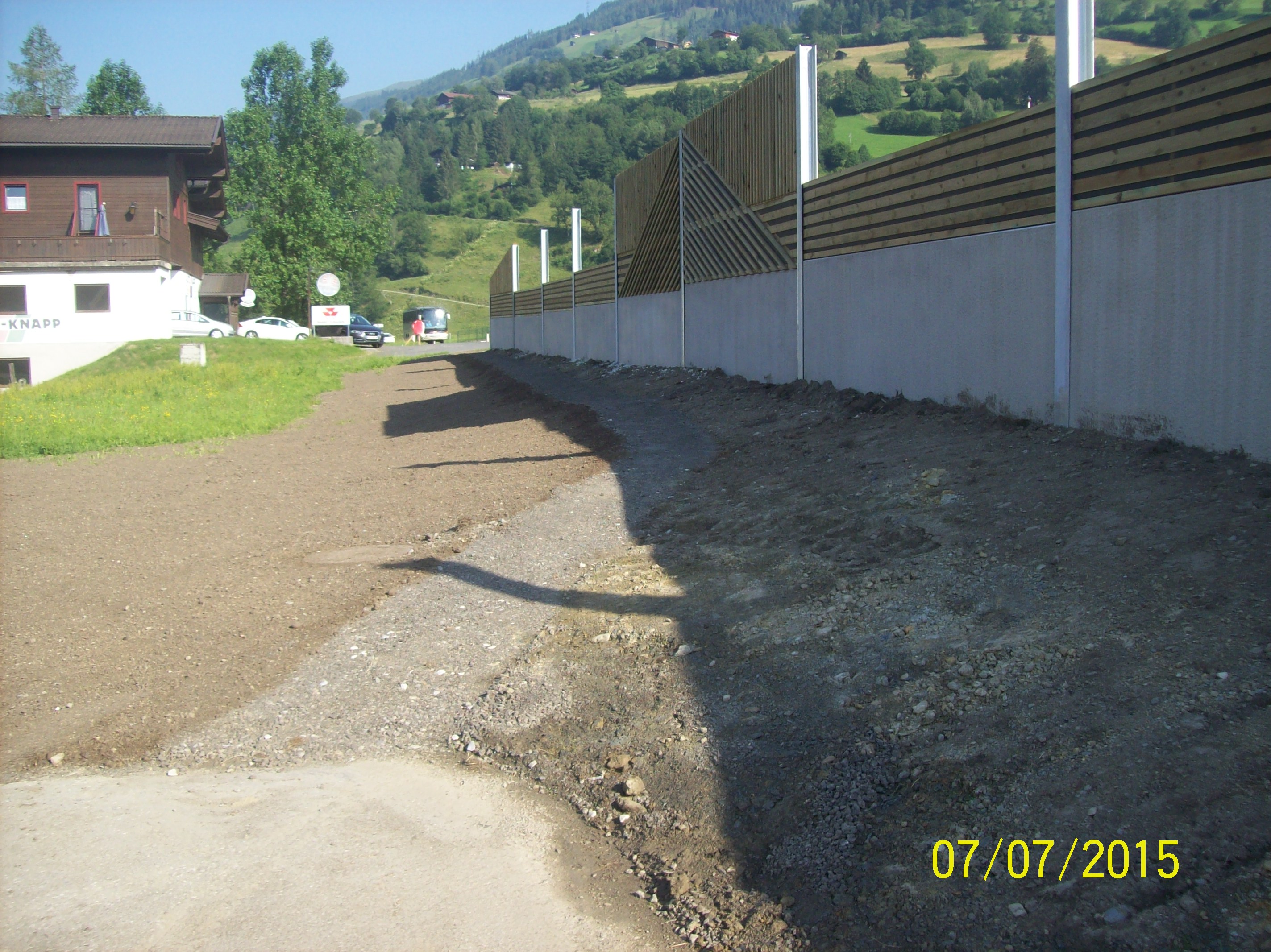 Lärmschutzwand an der B168 in Niedernsill - Civil engineering