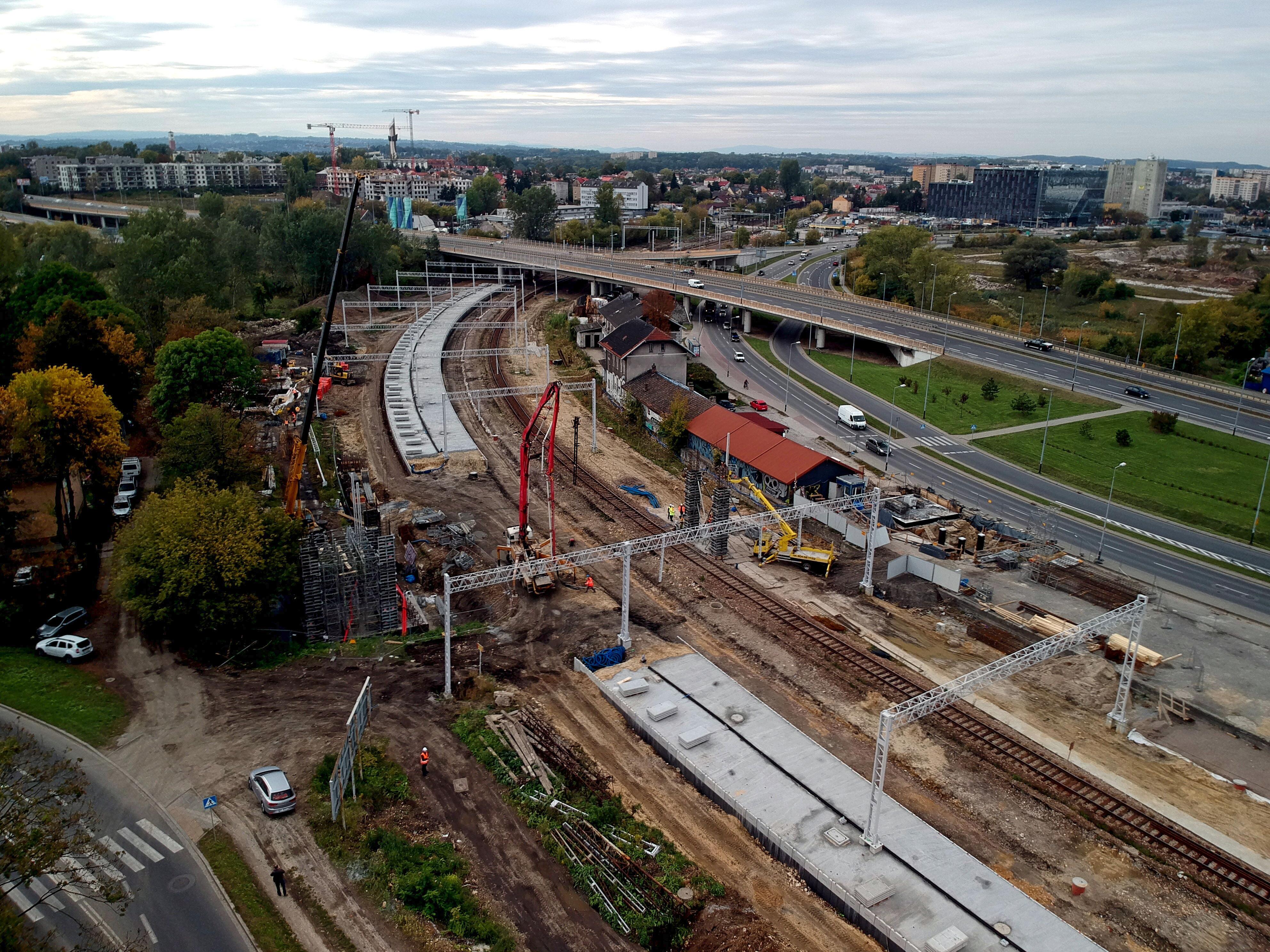 Linia 94 – Odcinek Kraków Bonarka – Podbory Skawińskie - Railway construction