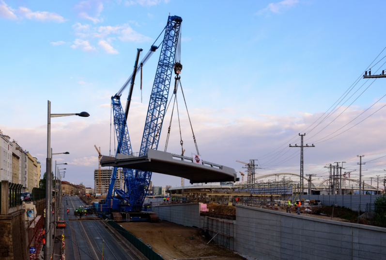 Brücke Wien Gudrunstraße - Road and bridge construction