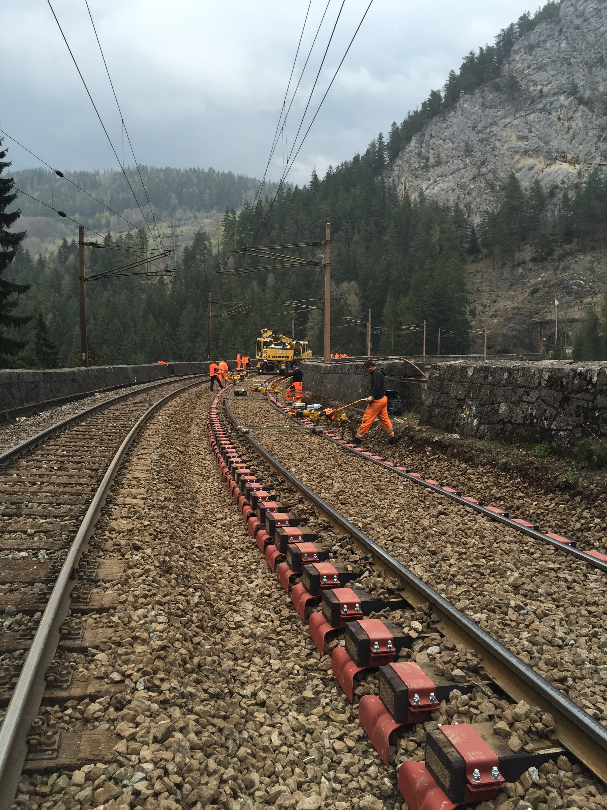 Gleisneulage Semmering - Railway construction